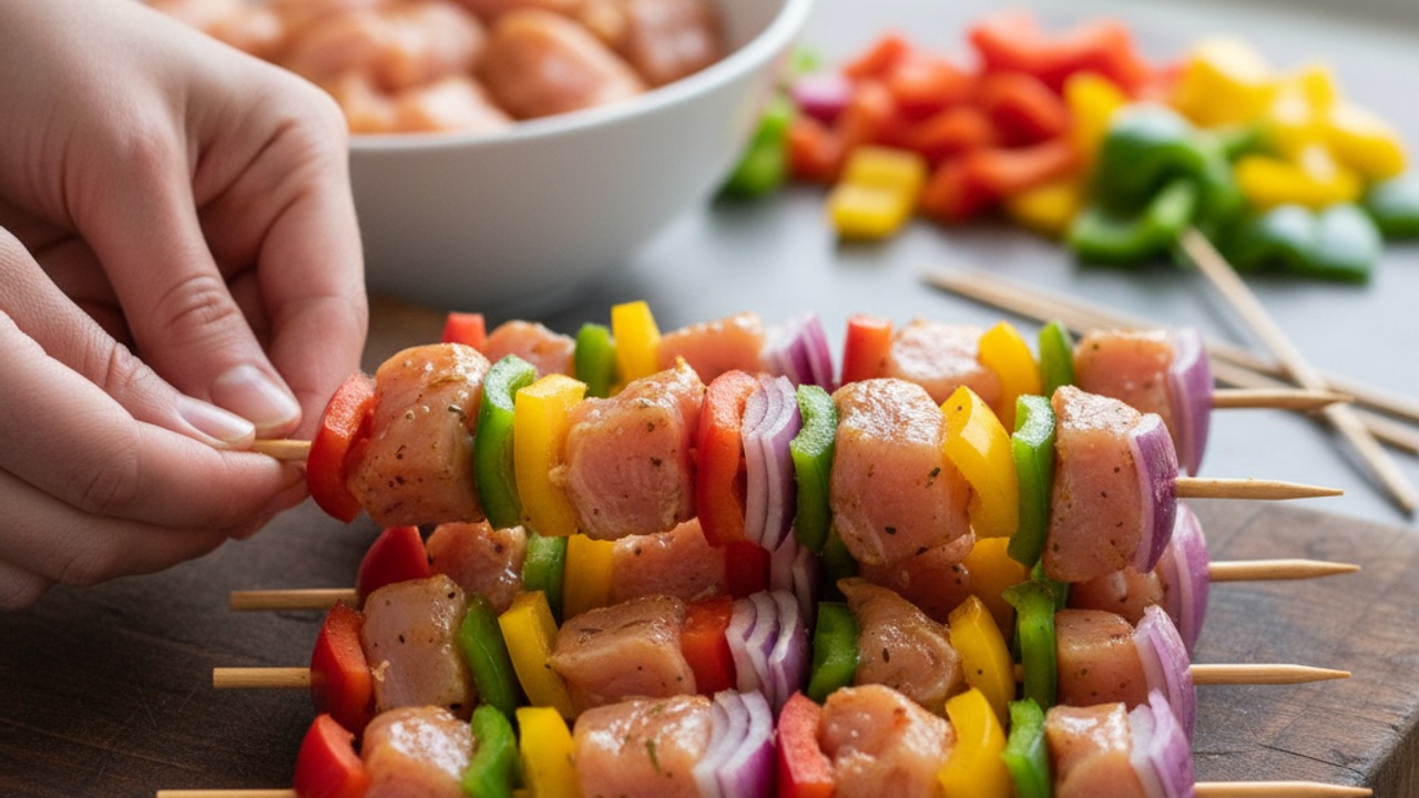 Thread the kabobs