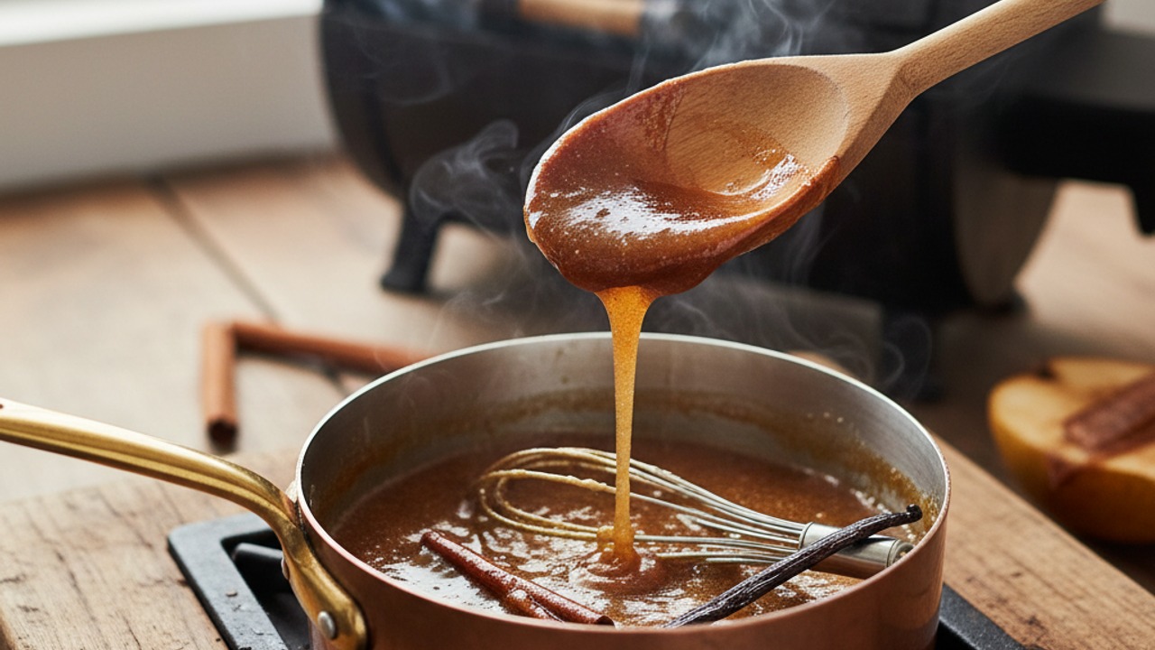 Make the bourbon-brown sugar glaze
