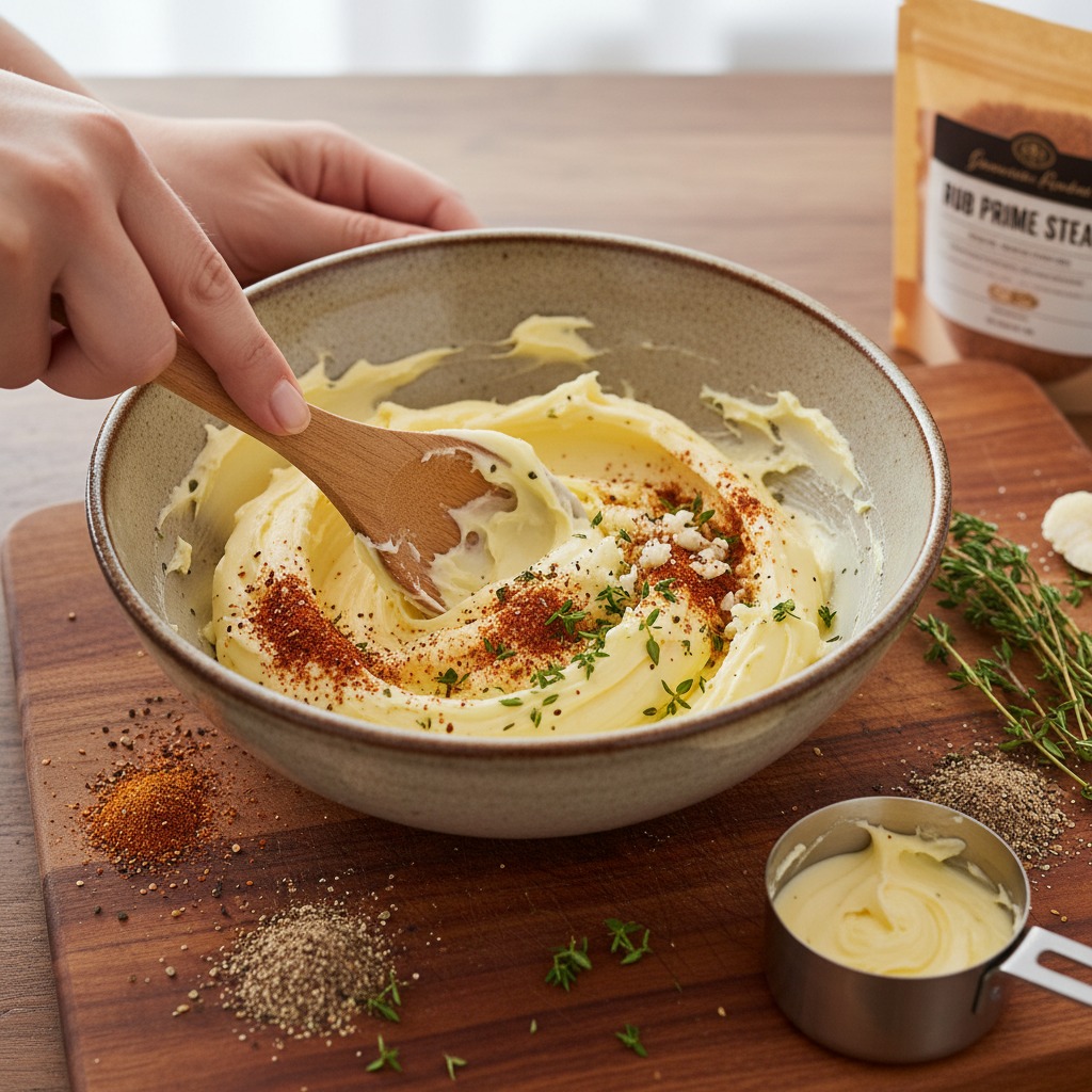 Make the Cajun-RUB butter