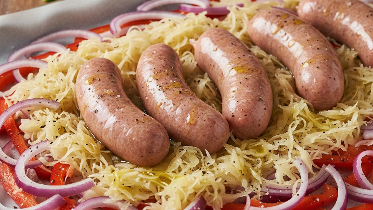 Prep and arrange vegetables and kraut
