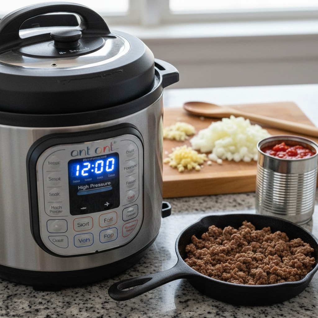 Pressure cook the ragu