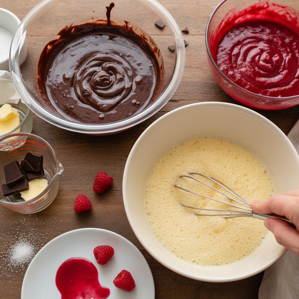 Make the red velvet batter