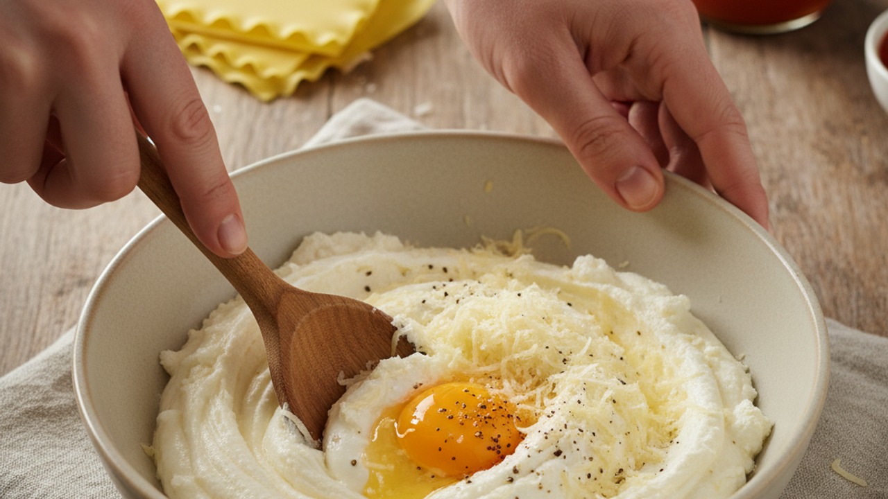 Mix the ricotta filling