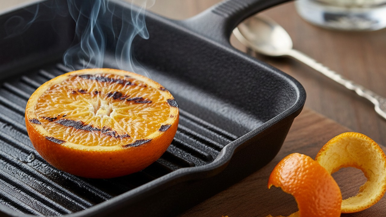 Char the orange peel