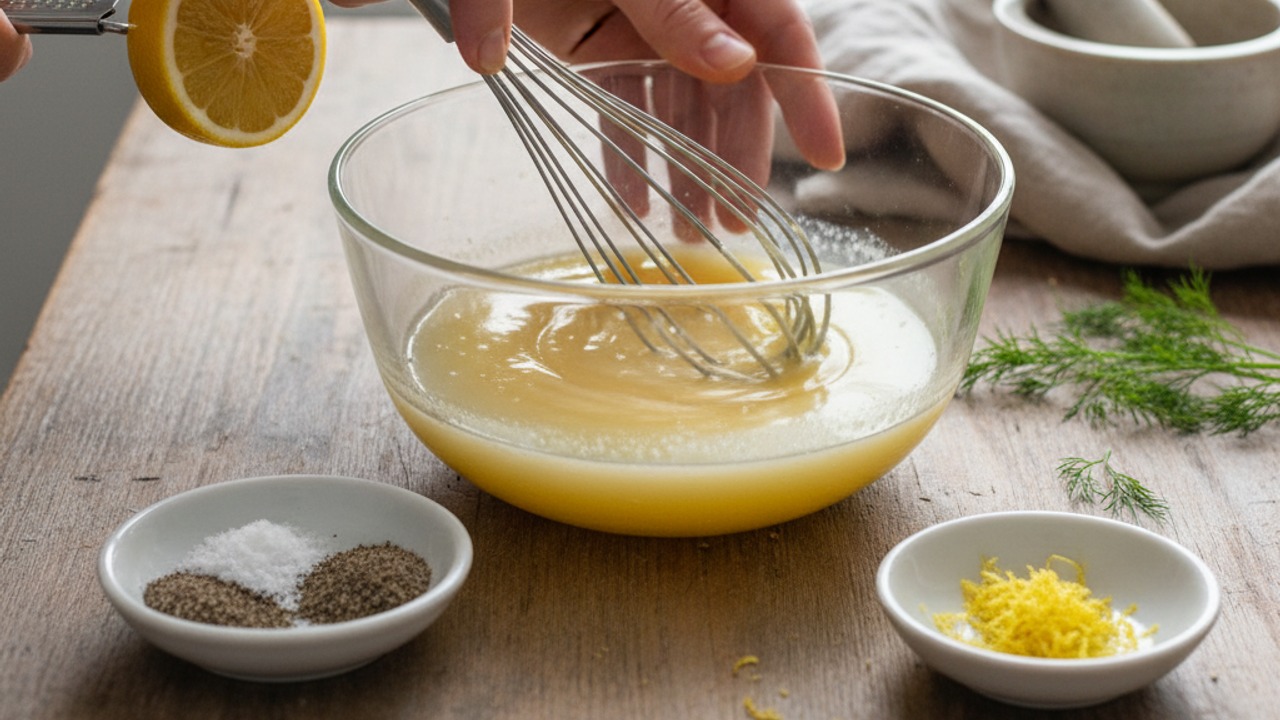 Make the lemon dressing