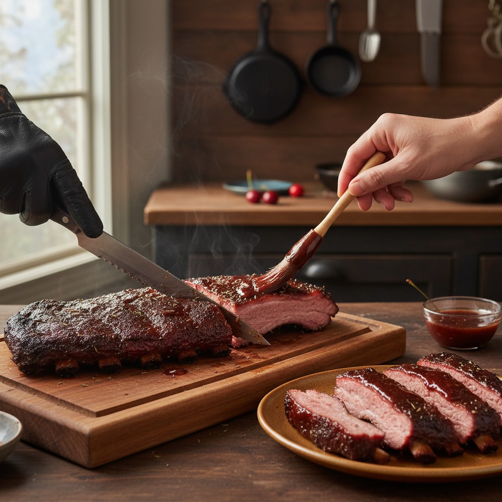 Rest, slice and serve