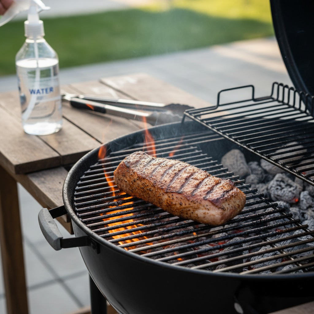 Set up two-zone grill and use quick-grill tricks