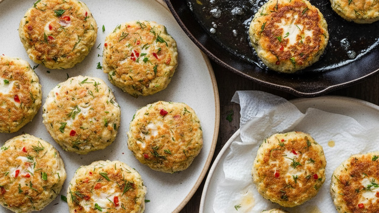 Shape and pan-fry the cakes