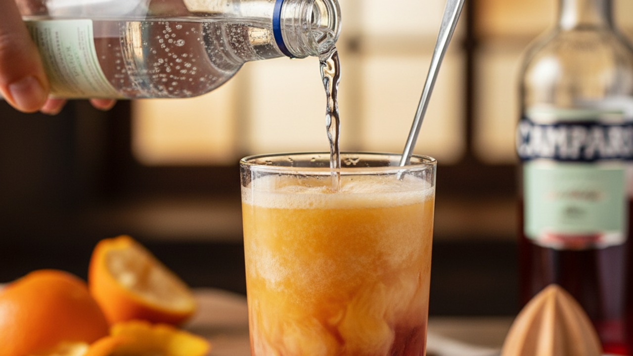 Finish with soda and stir