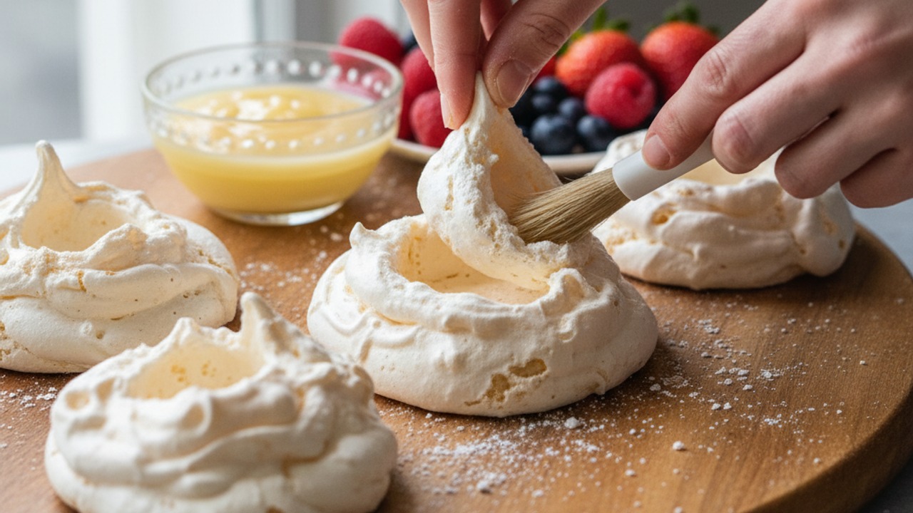 Inspect and prepare meringue bases