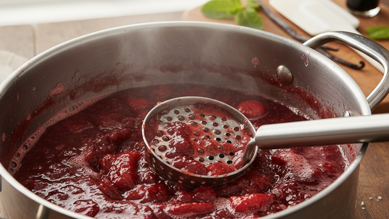Mash and finish the jam