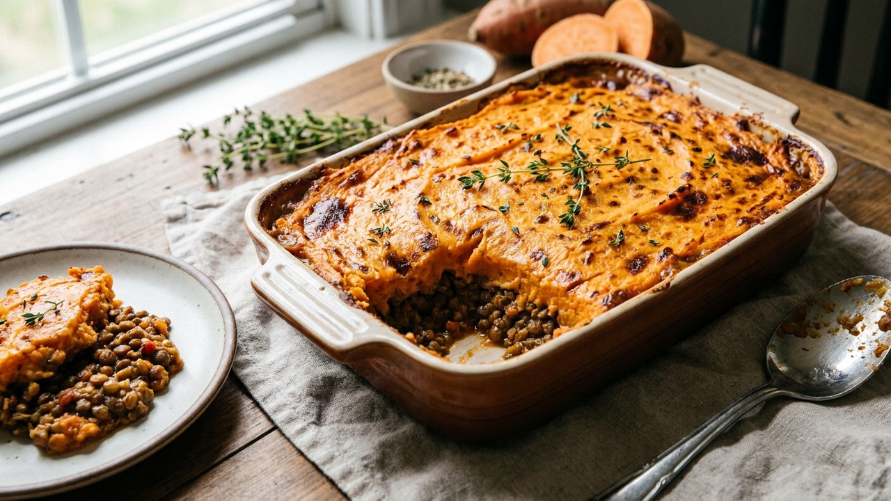 Lentil Sweet Potato Shepherds Pie