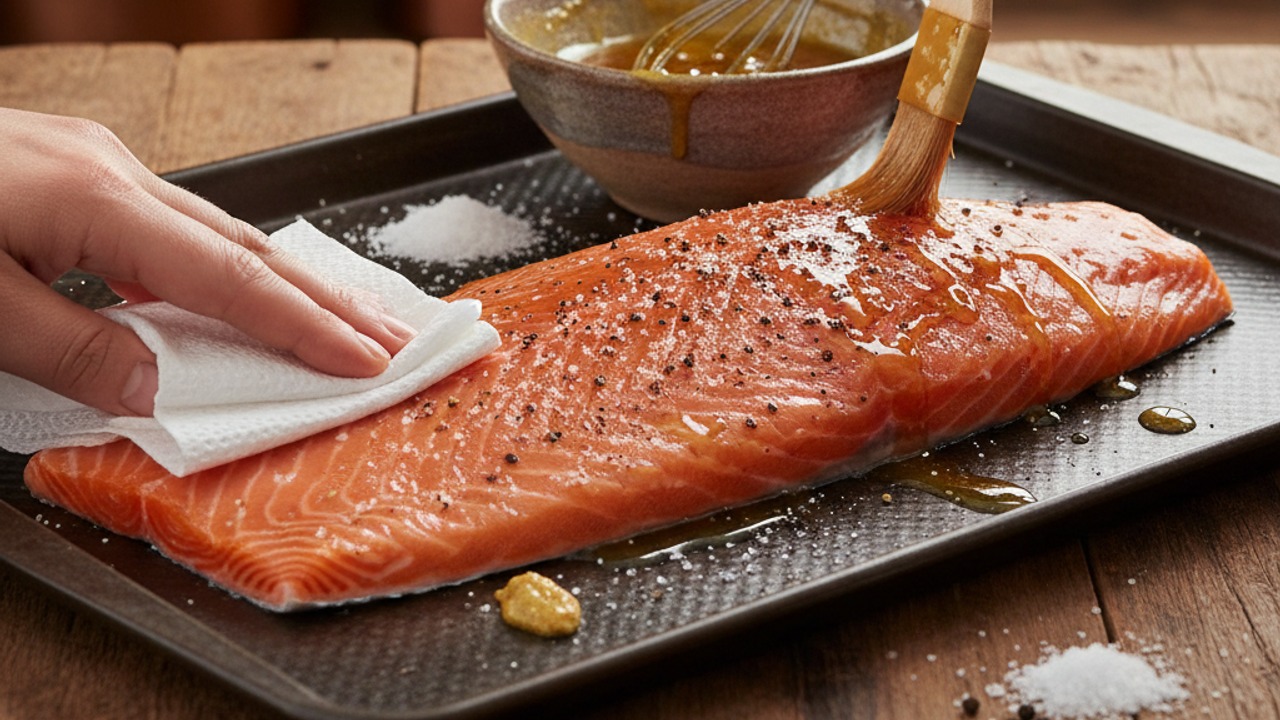 Prep the salmon and make glaze