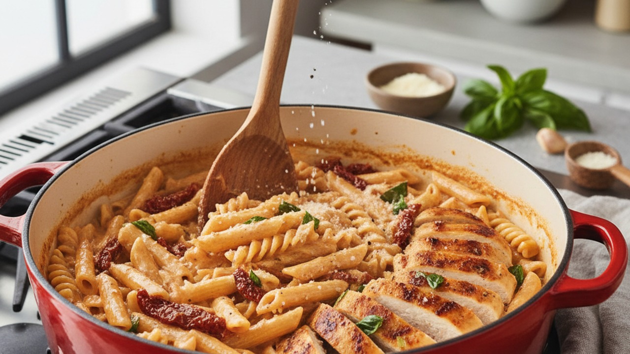 Make it creamy and return the chicken