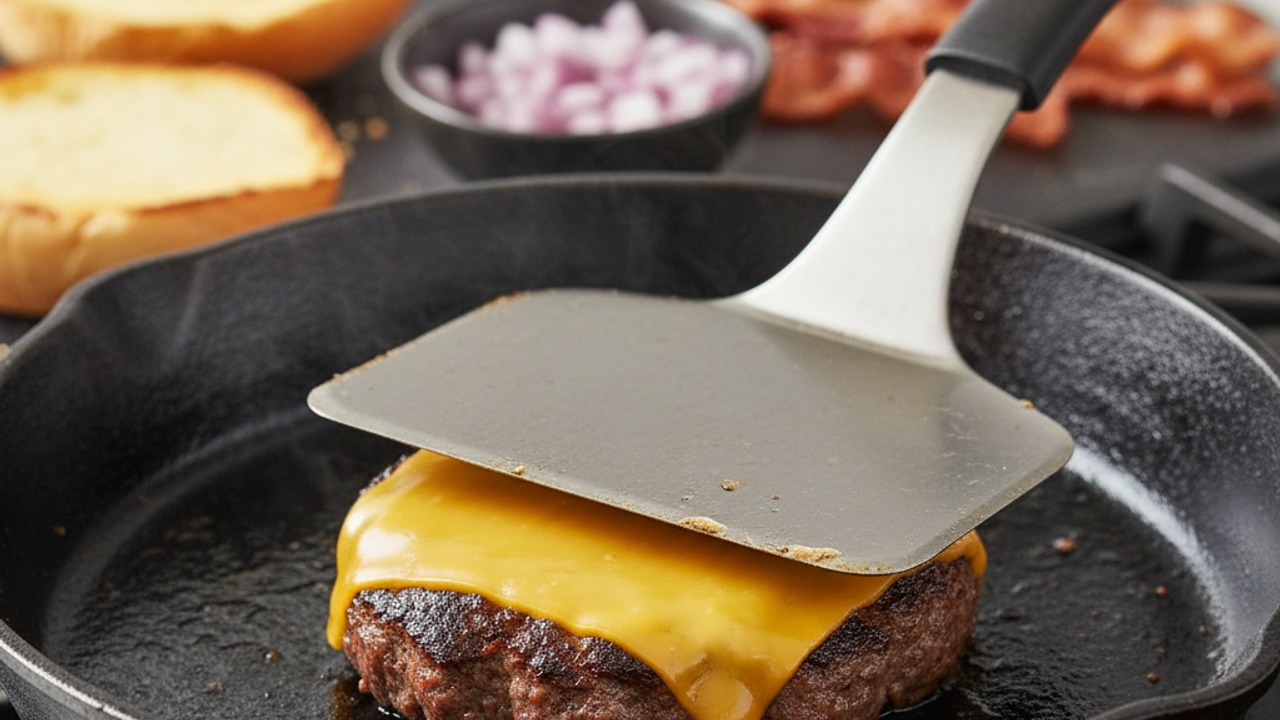 Smash, sear and melt the cheese