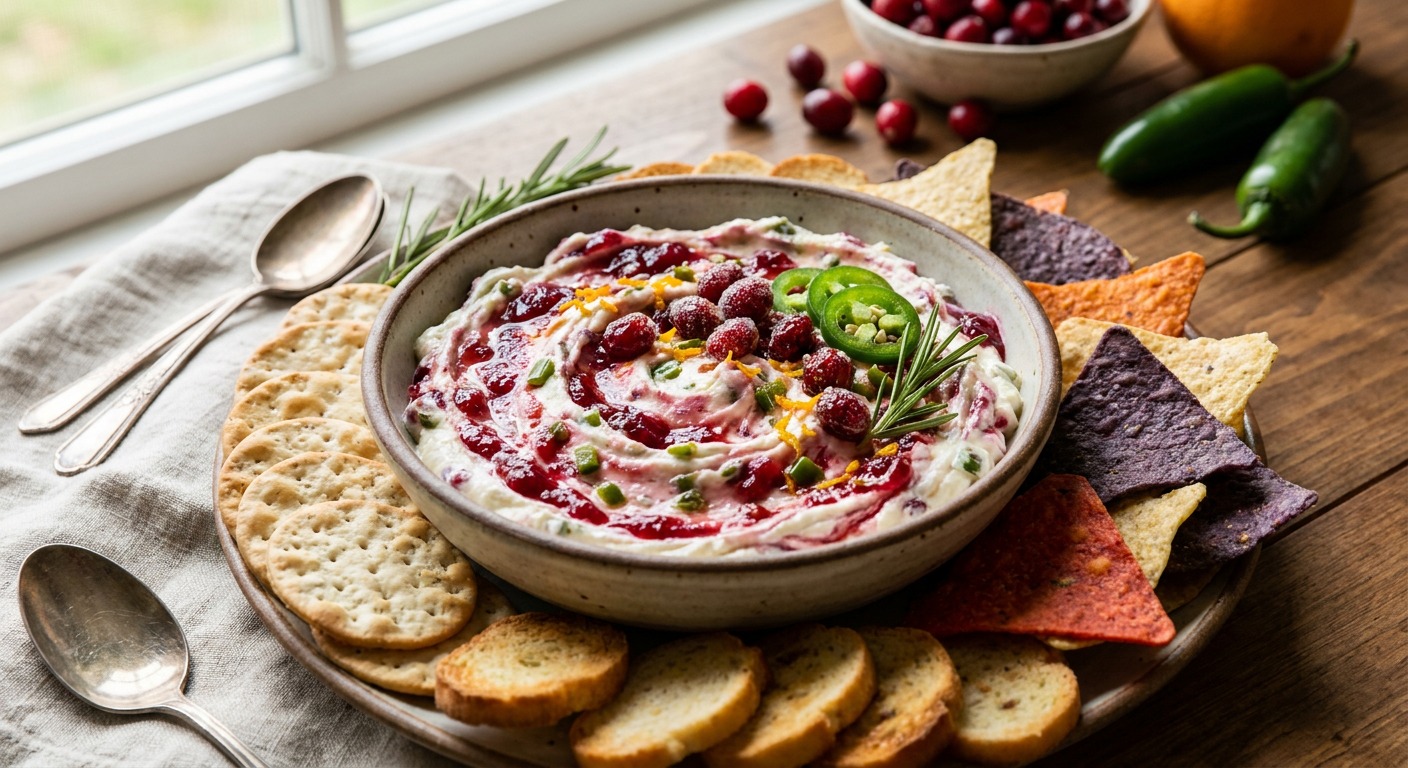 Cranberry Jalapeno Cream Cheese Dip