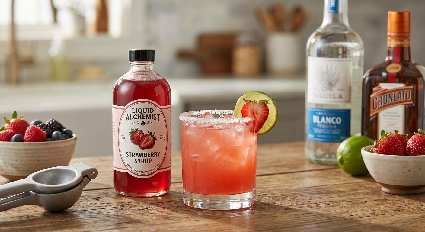Liquid Alchemist Strawberry Syrup Margarita