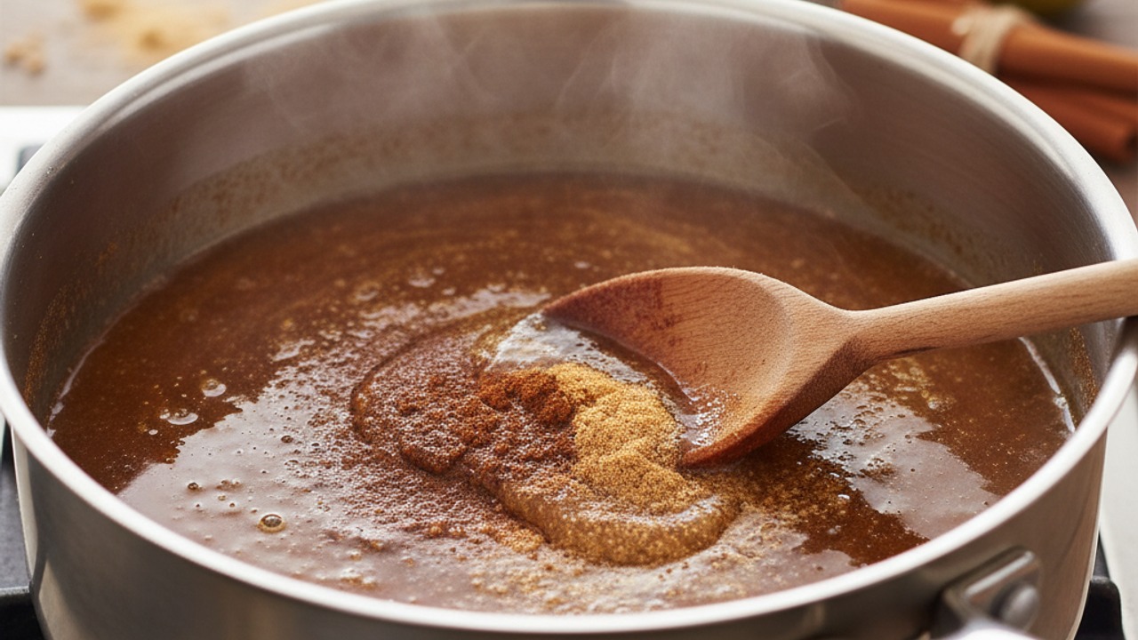 Build the simmering syrup