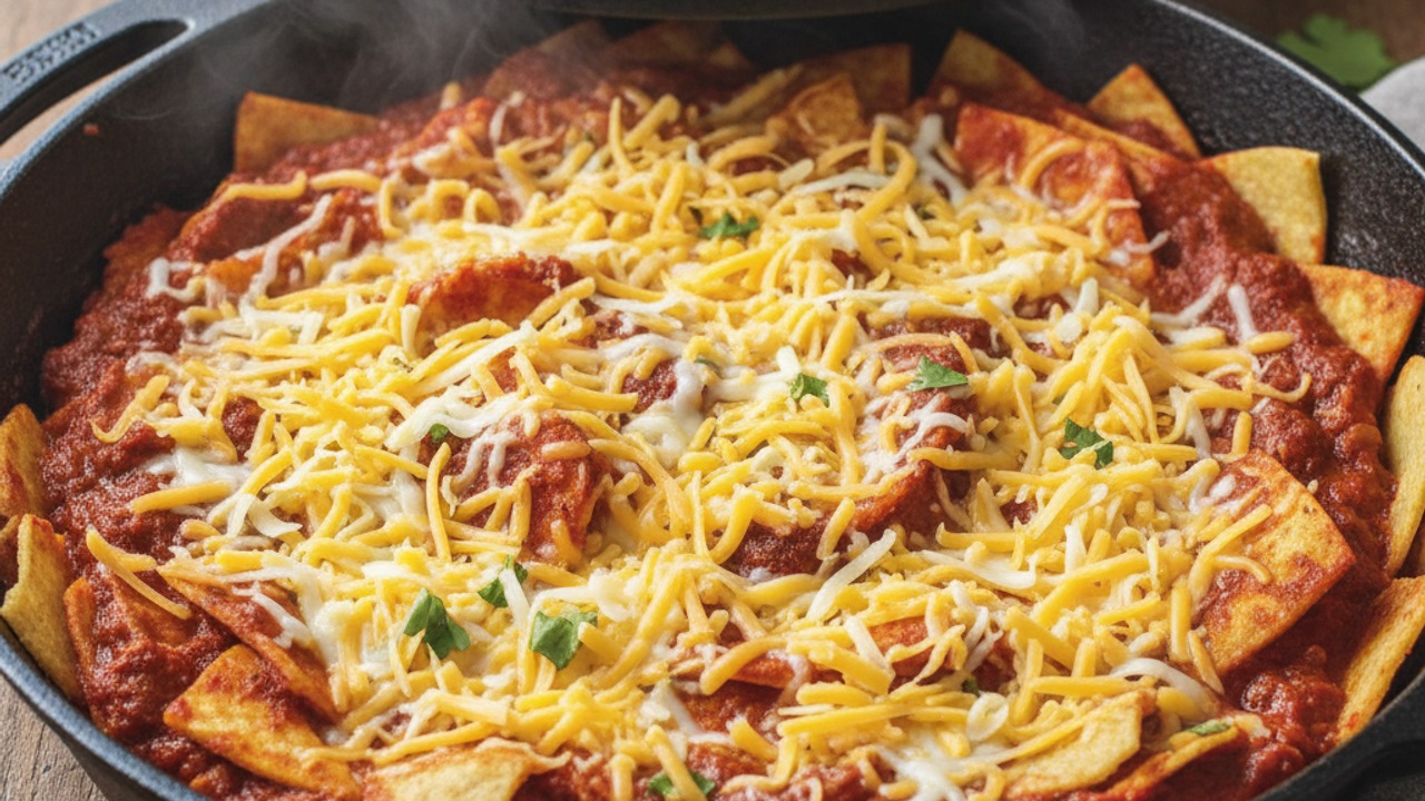 Stir in tortillas and cheese, melt