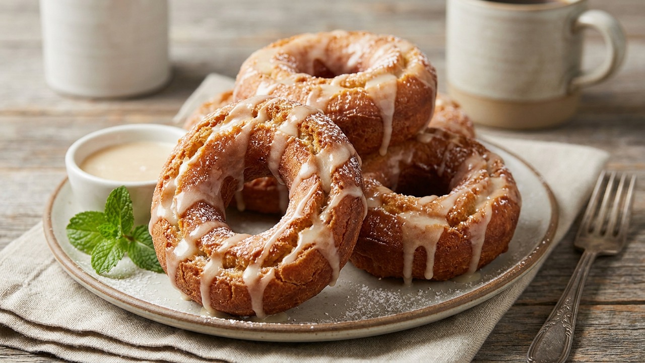 Air Fryer Glazed Old-Fashioned Donuts