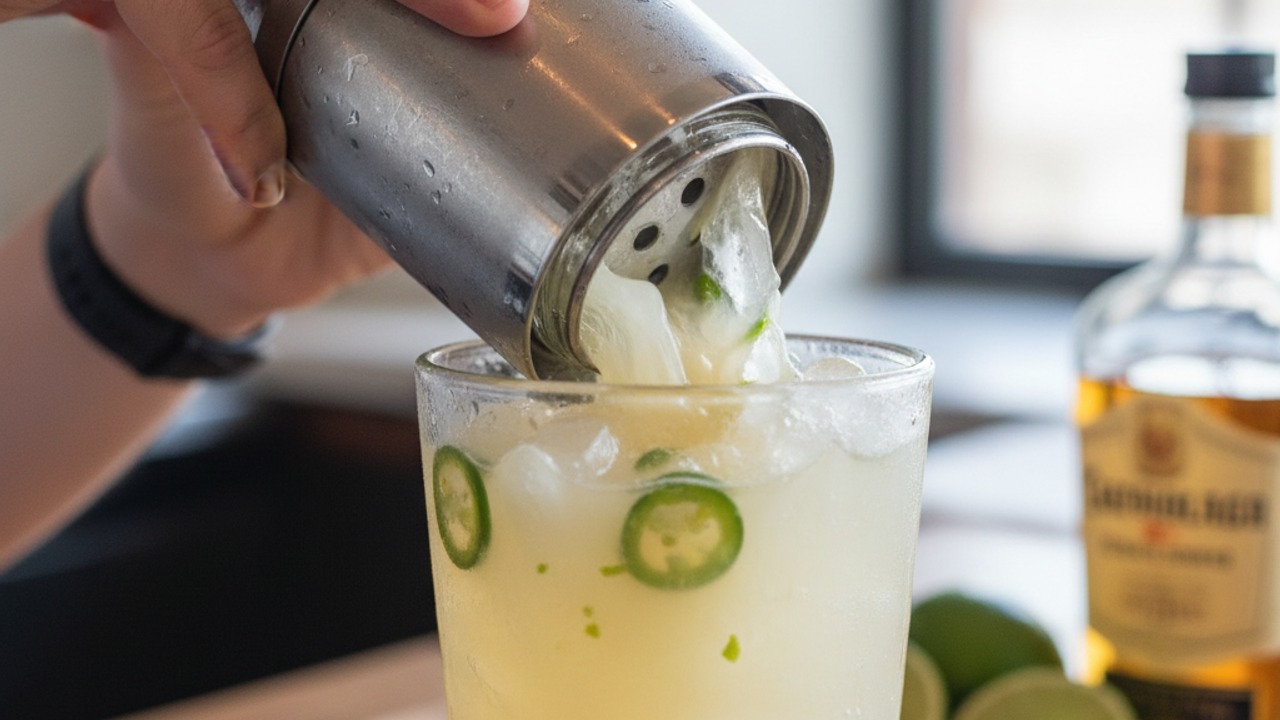 Build and shake the margarita