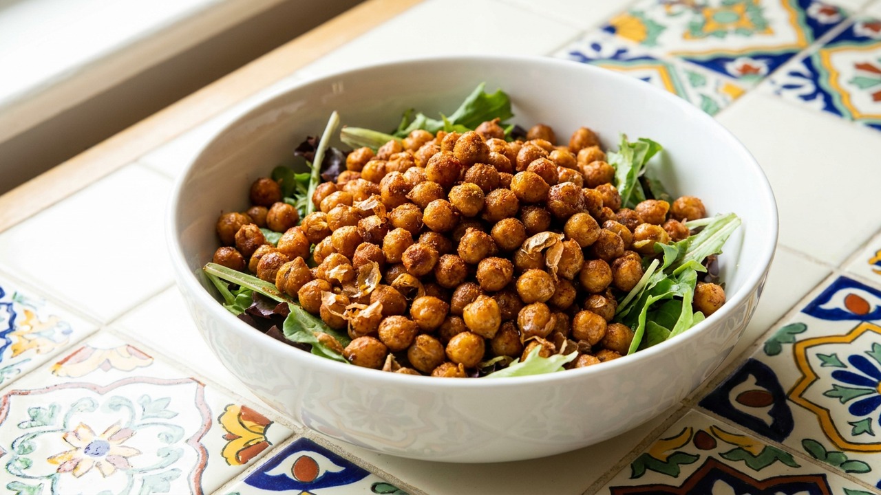 Roasted Crunchy Chickpeas (Salad Topper)