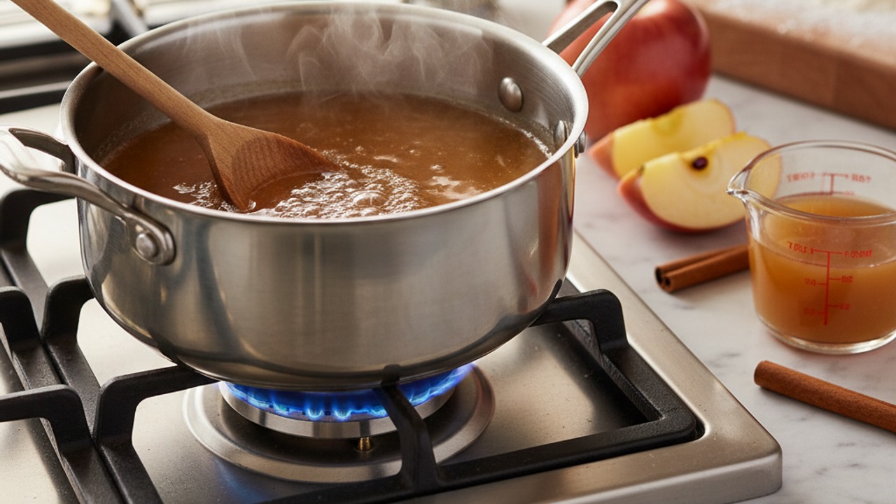 Reduce the apple cider