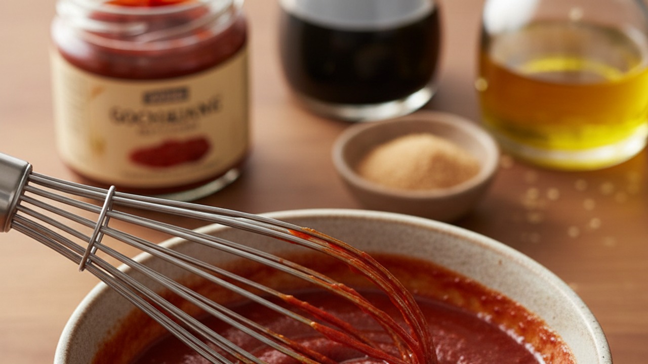 Whisk the gochujang-sesame sauce