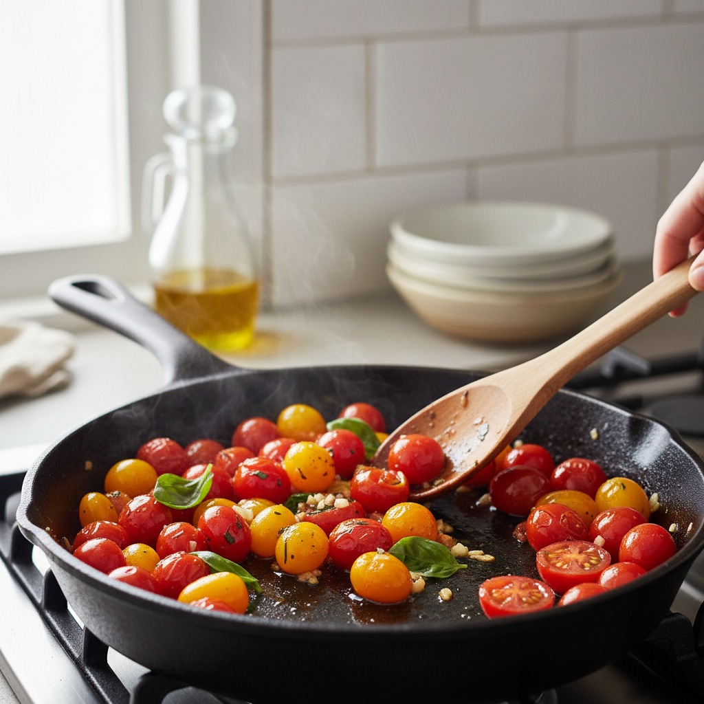 Cook the tomatoes