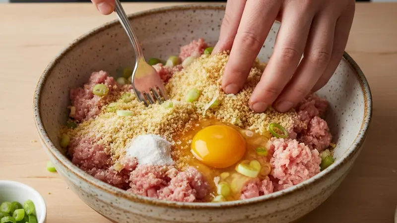 Mix the chicken filling