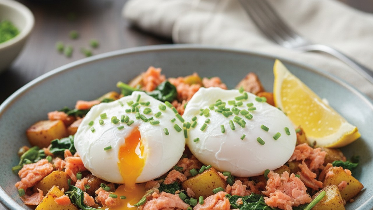 Cook eggs and serve