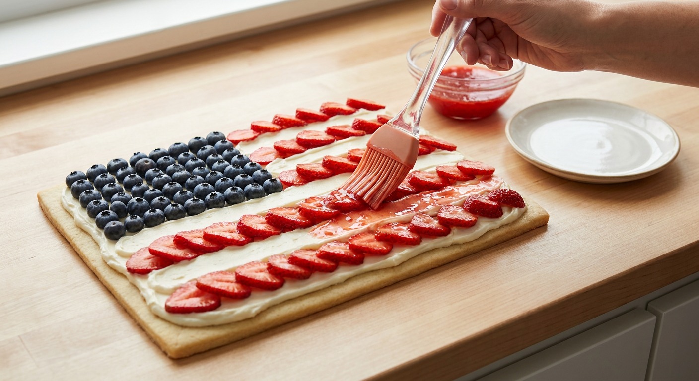 Arrange the fruit to form the flag