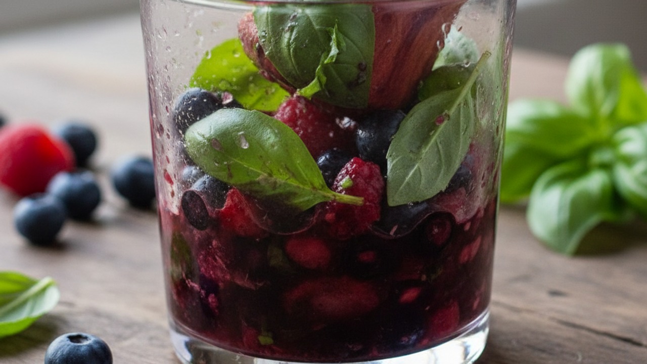 Add basil and bruise