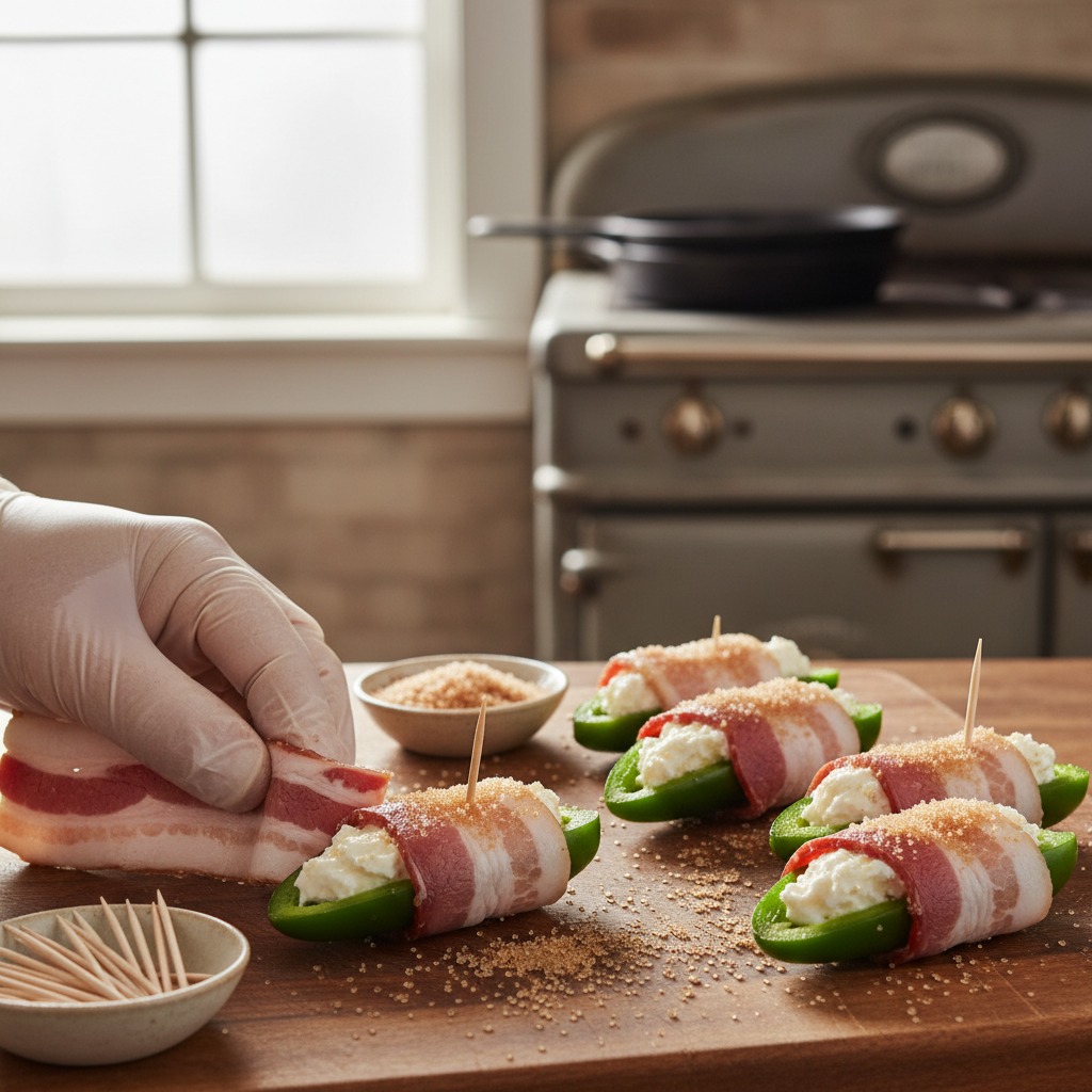 Wrap with bacon and secure