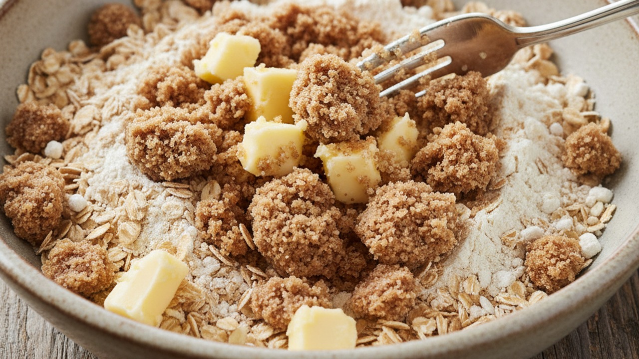 Make the oat crumble topping