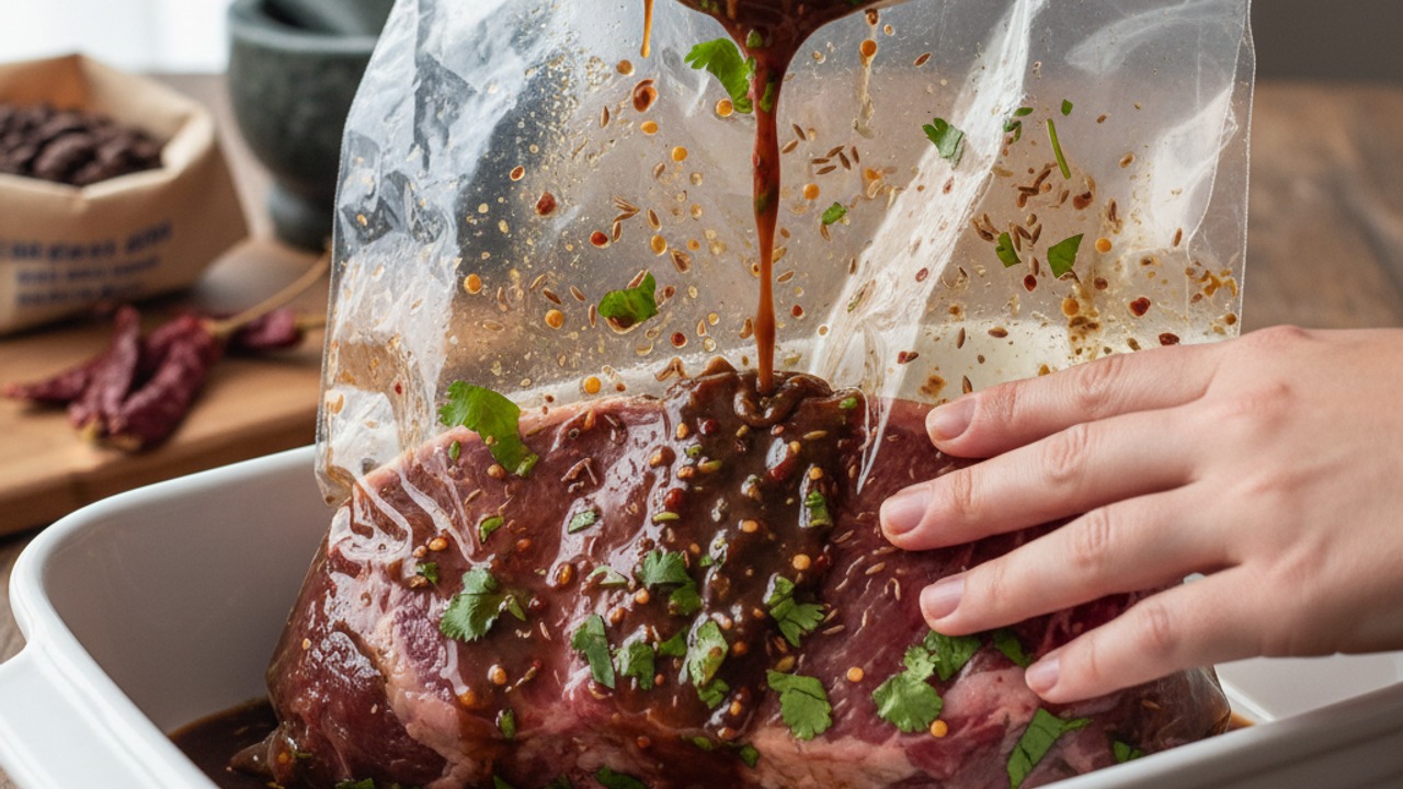 Marinate the steak