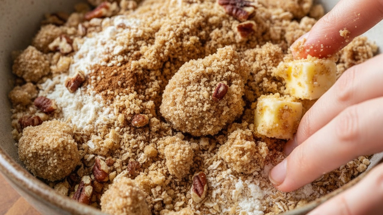 Make the oat-pecan streusel