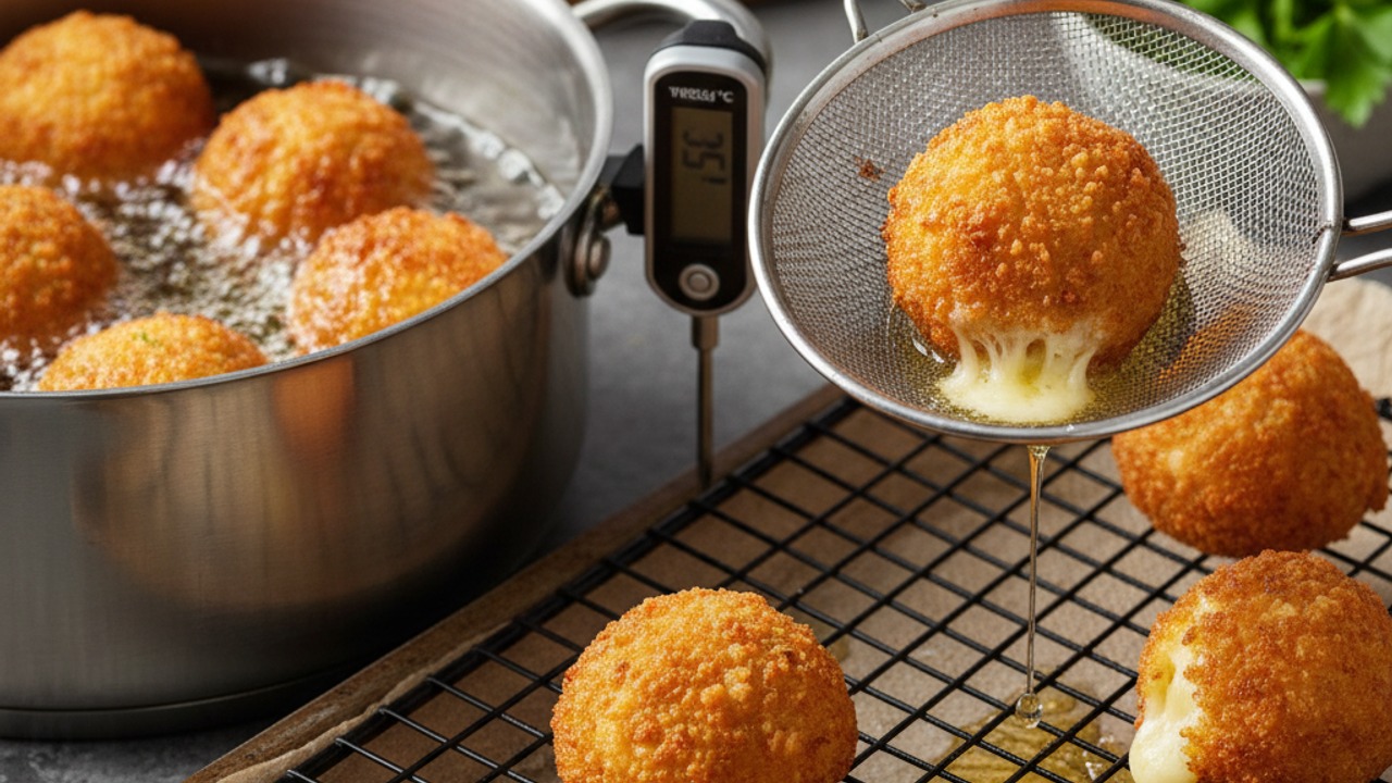 Fry until golden and drain