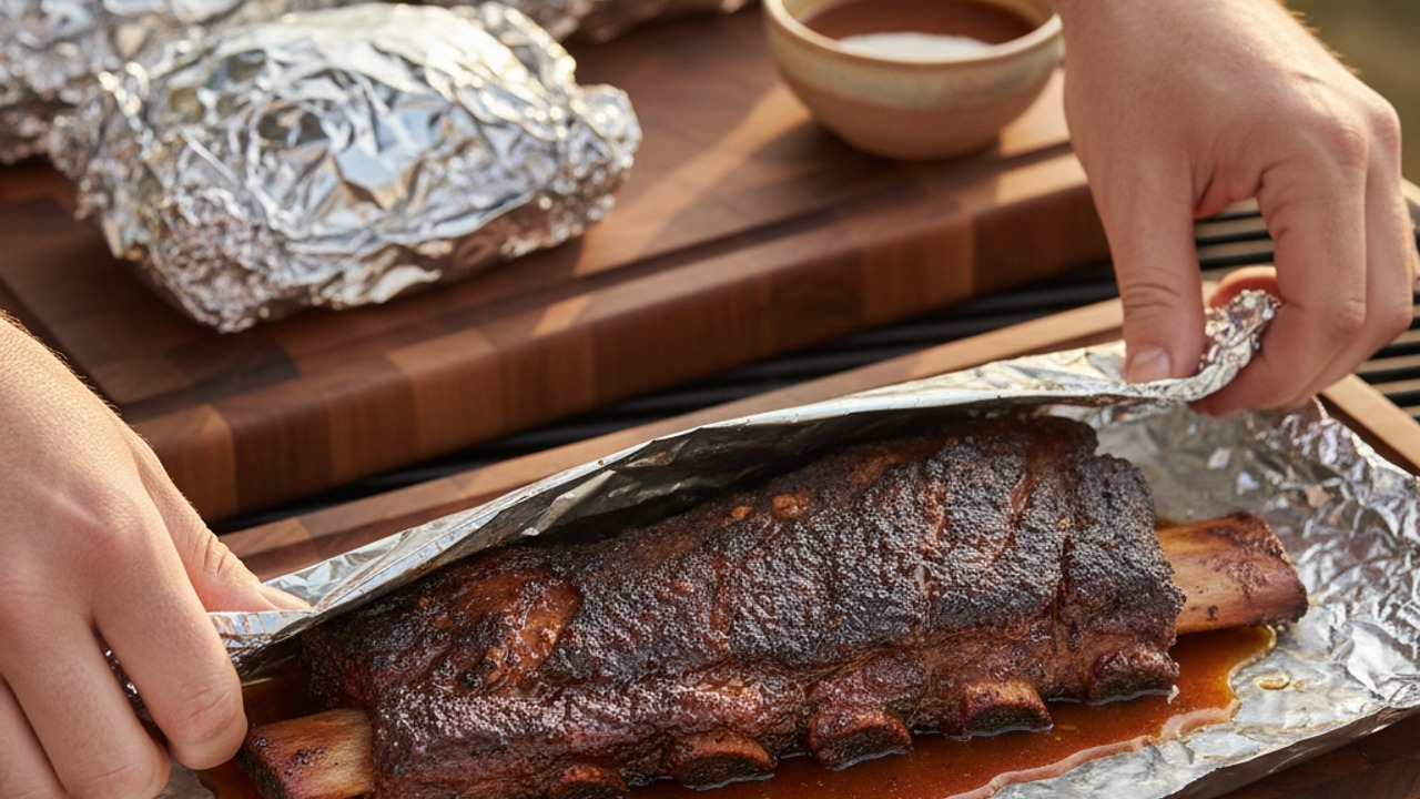 Wrap and braise until tender