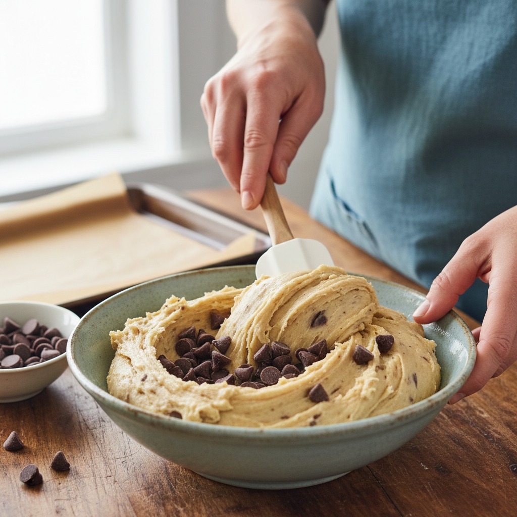 Fold in chocolate chips