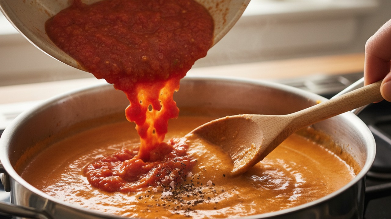 Build the tomato base