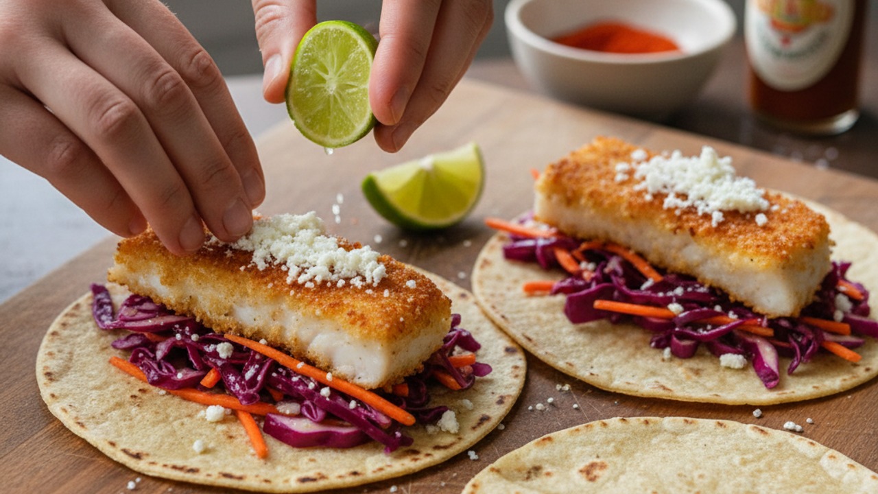 Assemble and finish the tacos