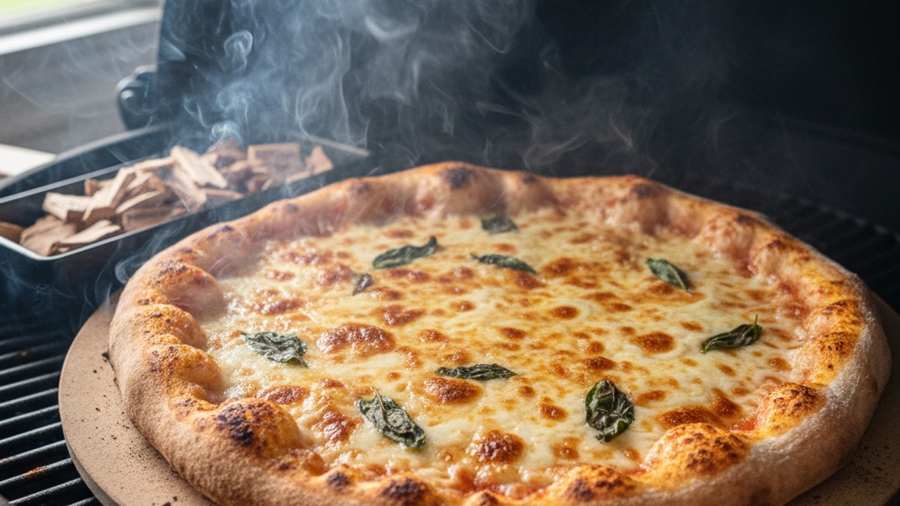 Smoke the pizza until done