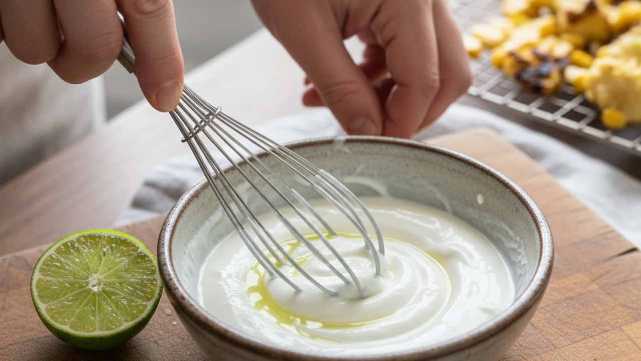 Make the lime-yogurt dressing