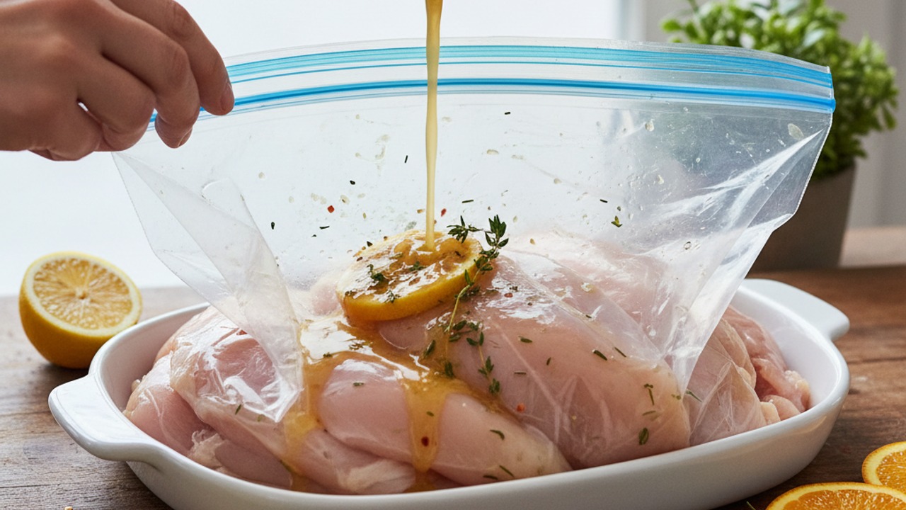 Prepare and marinate the chicken