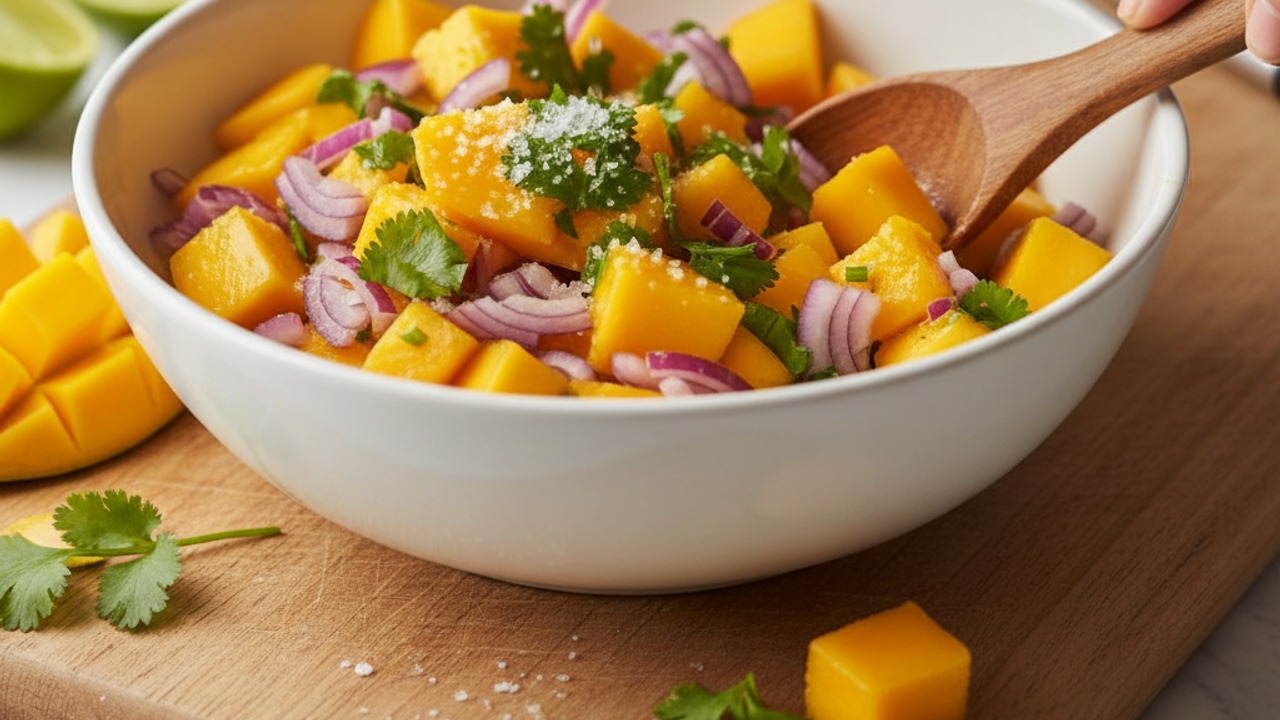 Make the mango salsa