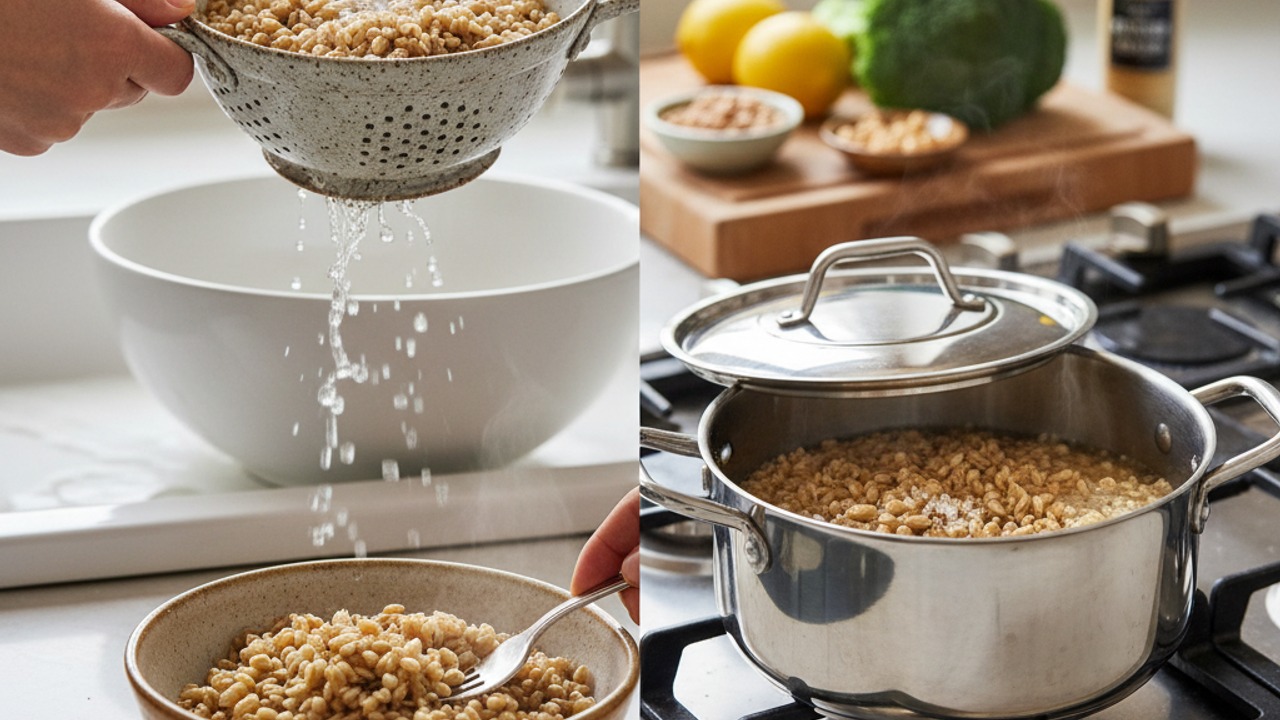 Cook the farro