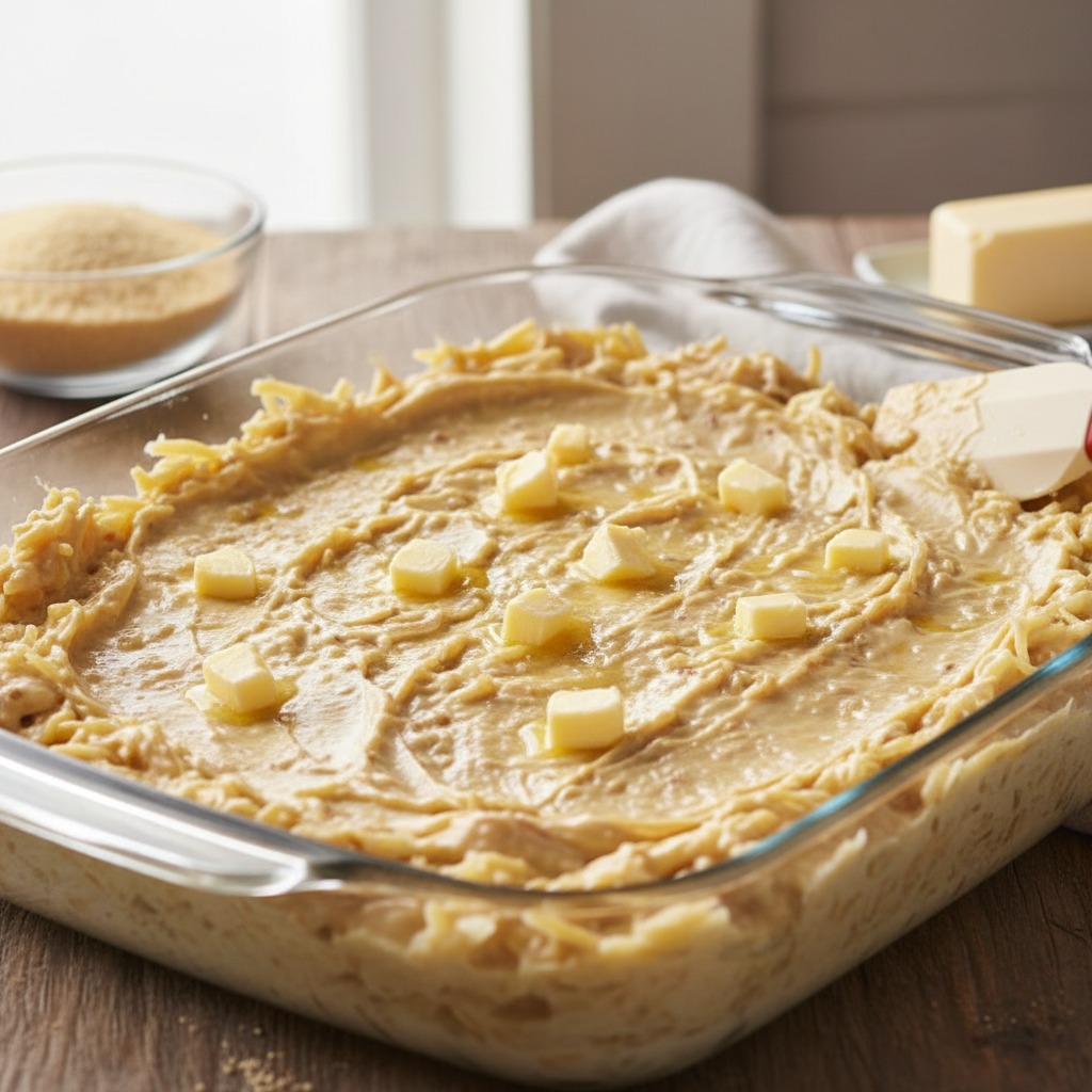 Assemble in the baking dish