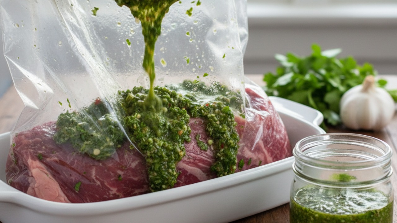 Marinate the steak