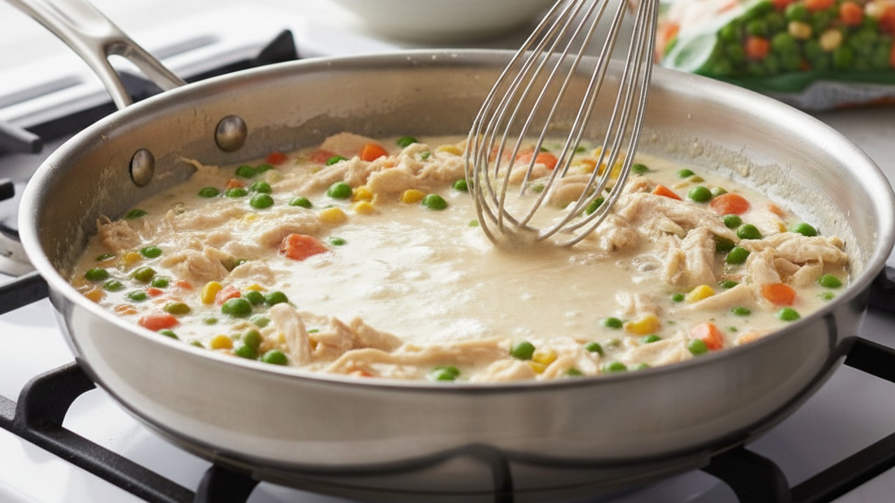 Make the creamy chicken filling